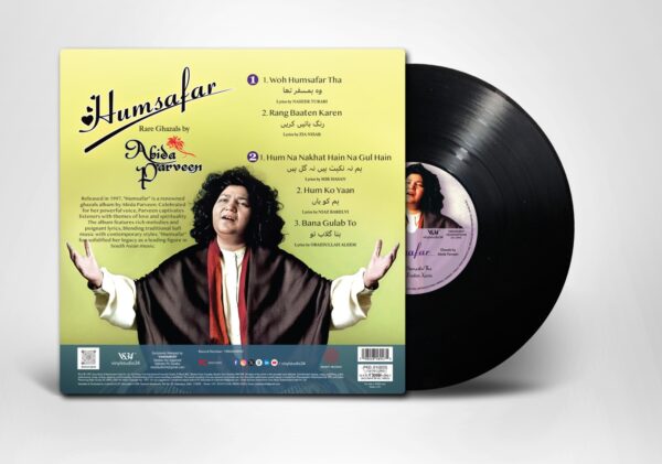 ABIDA PARVEEN : HUMSAFAR - RARE GHAZALS BY ABIDA PARVEEN - BLACK LP (PRE BOOK) - Image 2